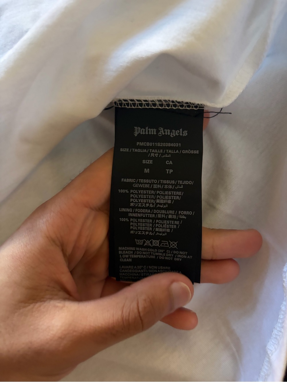 Palm Angels White Crew Neck T-Shirt - Picture 3 of 8